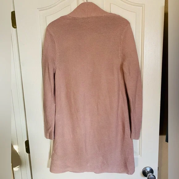 Eileen Fisher Powder Pink Silk & Cashmere Blend Straight Cardigan Sweater - Picture 8 of 11